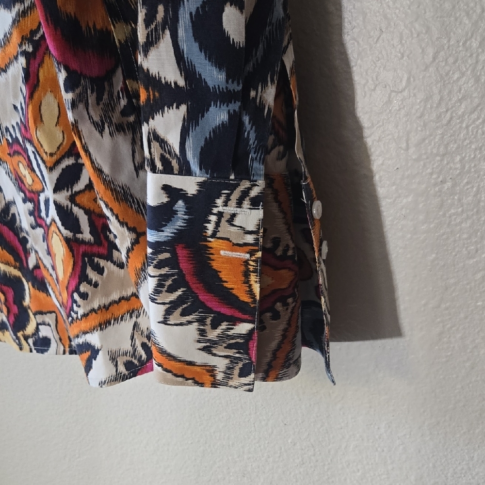 Chico's Vibrant Patterned Button Down Shirt - image 4